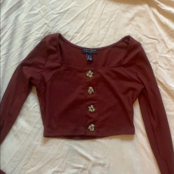 🦋 crop long sleeve shirt - Picture 1 of 4